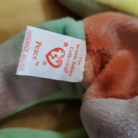 Ty Beanie Babies Tie-Dye Peace Bear Plush
